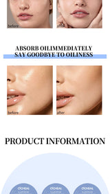 Polvos fijadores mate Ocheal para rostro, control de grasa, ligeros, radiantes, base de maquillaje, polvos compactos, maquillaje de cobertura total, cosmético