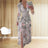 Amazon eBay Cross border 2024 Summer Chiffon Printed Long Dress V-neck Dress Long Sleeve Split Dress Women - Lootquake
