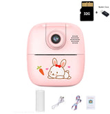 Kids Instant Print Camera Thermal Printed Camera Children Digital Camera Video Toy Birthday Gift 32G Memory Card