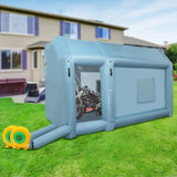 4m x2.5mx2.5m Portable Inflatable Paint Booth, Inflatable Spray Booth, Motorcycle Paint Tent with Blowers - Lootquake