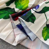 Spring Holiday Print Long Dress For Women Fashion Loose Lantern Sleeve Party Robe Female Big Swing Tassels Belt Pleated Clothes - Lootquake