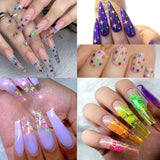 1 Box Fluorescence Butterfly Shape Nail Art Glitter Flakes 3D Colourful Sequins Polish Manicure Nail Decoration