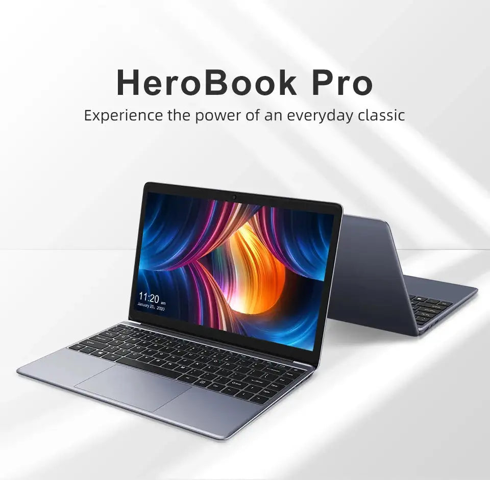 CHUWI HeroBook Pro Laptop 14.1 Inch FHD Screen Intel Celeron N4020 Dual Core UHD Graphics 600 GPU 8GB DDR4 256GB SSD Windows 11 - Lootquake
