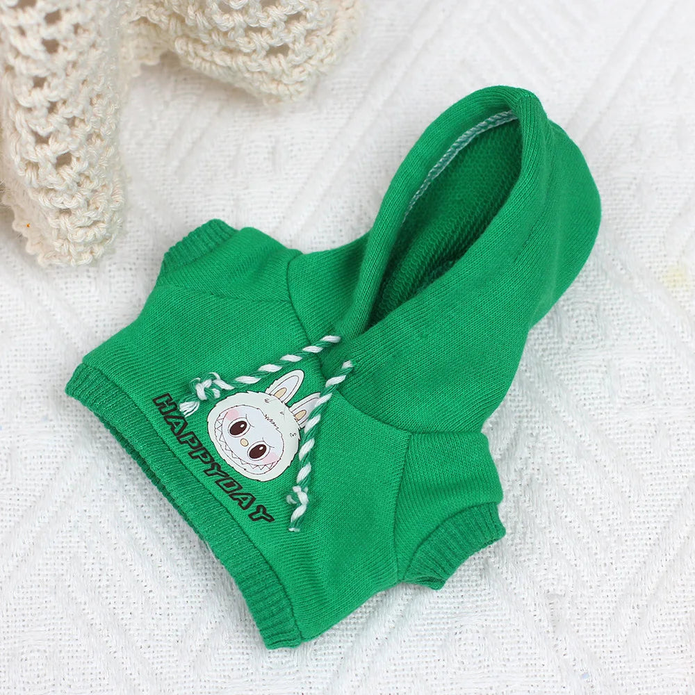 17cm Labubu Outfit Clothes Hoody Jeans Leisure Sports Set Kawaii Decor Ropa Labubu Accessories Doll Little Clothes DIY Kids Gift - Lootquake