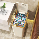 Trash Can 10L Odor-Proof - Stylish Luxury Bin, Modern One-Touch Design, Durable Plastic, Space-Saving & Leak-Proof Simple Trash
