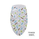 Baby Blanket Hat Set Cartoon Printed Cotton Newborn Swaddle Adjustable Infant Sleeping Swaddle Wraps All Seasons 0-6 Months