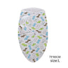 Baby Blanket Hat Set Cartoon Printed Cotton Newborn Swaddle Adjustable Infant Sleeping Swaddle Wraps All Seasons 0-6 Months