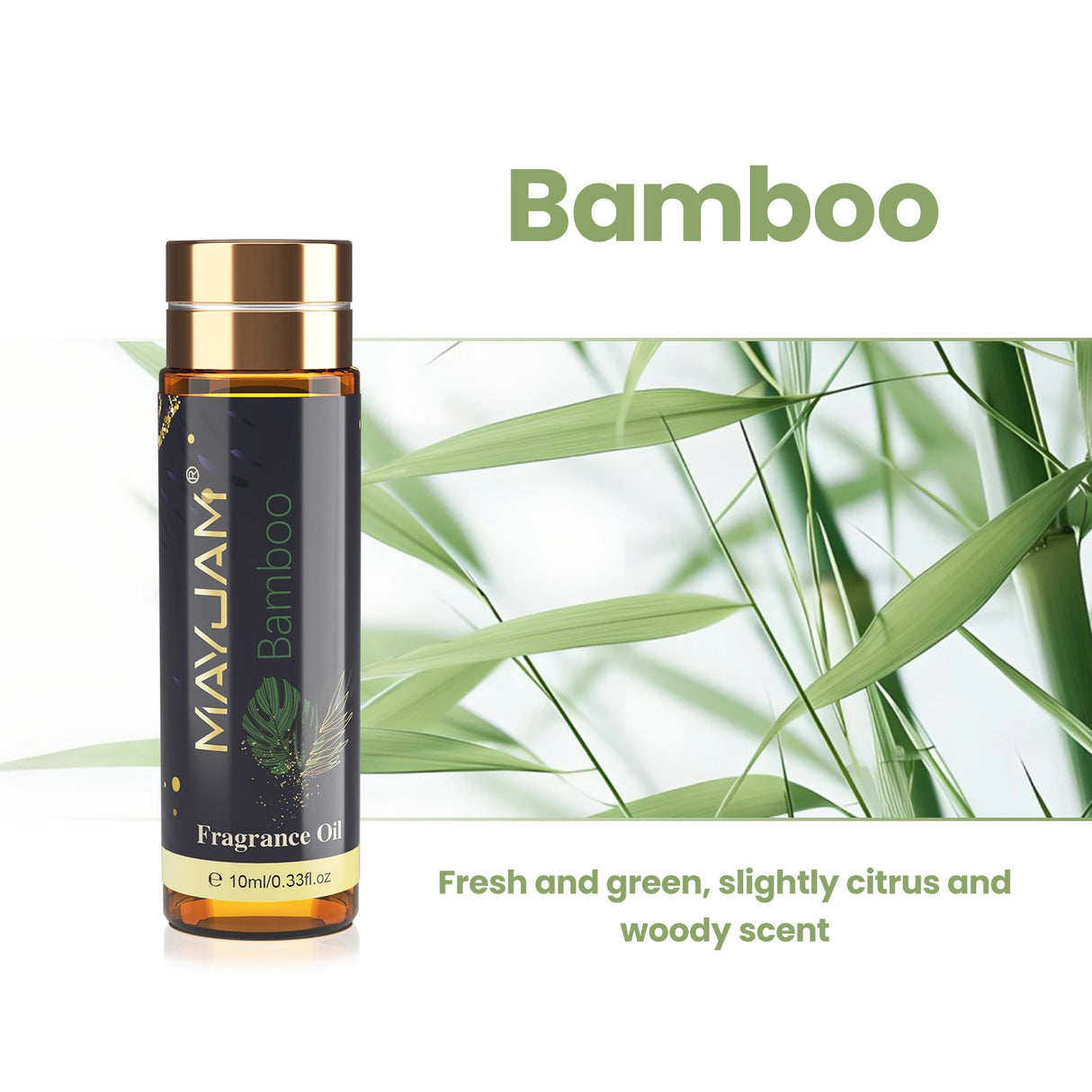 Aceites aromáticos MAYJAM con gotero: bambú, laurel, ron, bosque, pino, hierba recién cortada, lluvia, nuevos aceites aromáticos para humidificador y difusor.