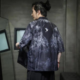 Men Chinese Style Hanfu Shirt Mens loose Tops Tang Suit Bamboo Printing Traditional Kung Fu Shirts Male Casual Shirts M-XXXXXL - Lootquake