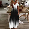 Women's Printed White Lace Sleeveless Suspender Dress Summer Fashion Casual Long Dress - Lootquake
