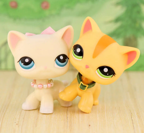 Mini 2pcs Lot Pet Shop Dogs and Cats Collectable With Accessories Best Gift For Kids Toy - Lootquake