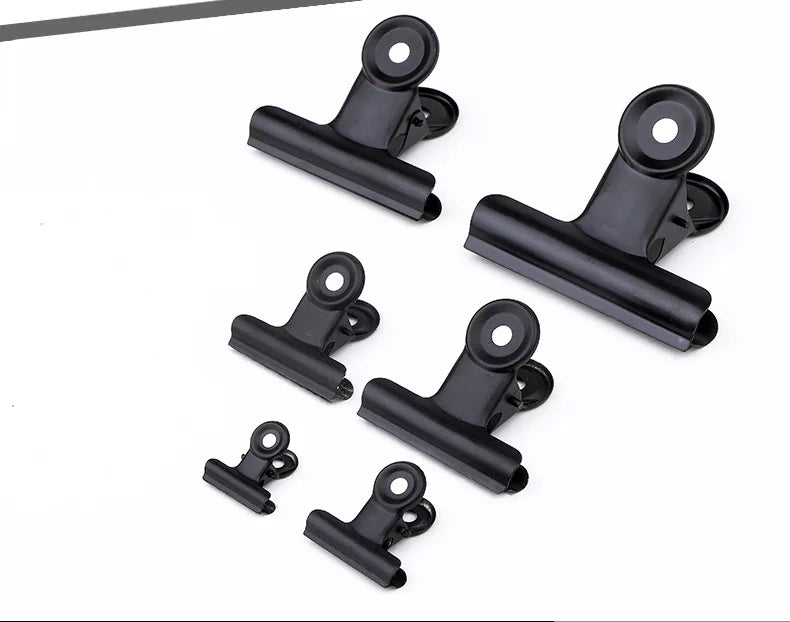 10p Black Metal Clip Stationery Office Supplies Household Paper Clip Fixing Small Book Clip Sketching Board Sketching Clip