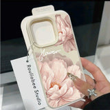 Korean Floral Flowers Phone Case For IPhone