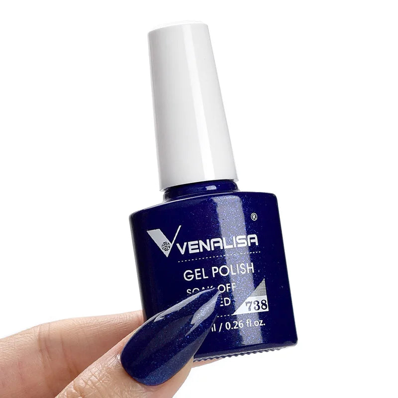 Venalisa Nail Gel Polish 7.5ml #758 Funny Bunny Milky White VIP3 Collection Long Wear Diamond Top Coat Soak Off UV LED Gel Nail