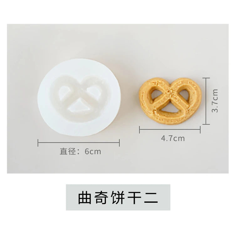 Molde de silicona para velas perfumadas con forma de galleta, para modelar velas, para hacer tú mismo, para hornear pasteles y yeso, herramientas para decorar pasteles.