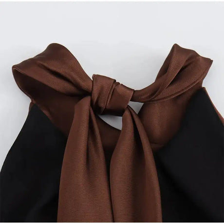 Off Shoulder Satin Halter Long Dress Woman Sexy Hanging Neck Female Pleated Dresses Summer Backless Midi Evening Party 2024 New - Lootquake