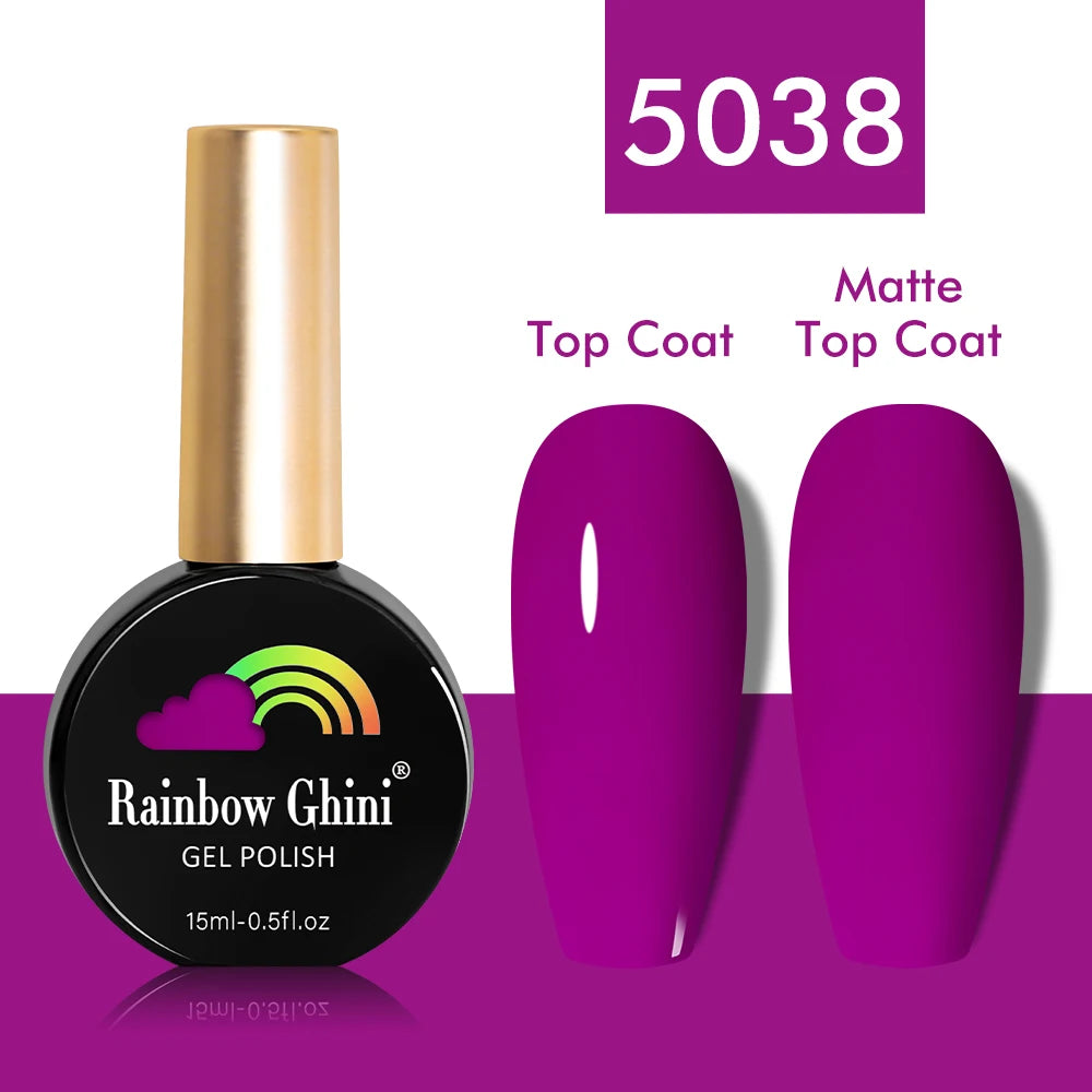 Rainbow Ghini UV LED Glitter Purple Gel Nail Polish 15ml Manicure Art Accessories Nail Glue Supplies for Professionals Varnishes