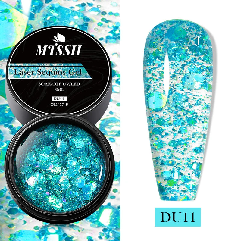 8ml Super Shine Silver Metal Painting Gel Nail Polish High-density Mirror Effect Semi Permanant Nail Art Manicure Varnish