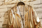 Mens Windbreaker Jackets Nightclub Stage Party Jackets Costume Streetwear Harajuku Hip Hop Reflective Jacket Gold Fashion Coats - Lootquake