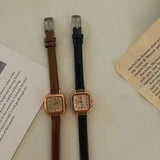 Women Watch Small Square Dial Thin Leather Strap Ladies Wristwatch Elegant Female Watches Casual Relogios Feminino Reloj - Lootquake