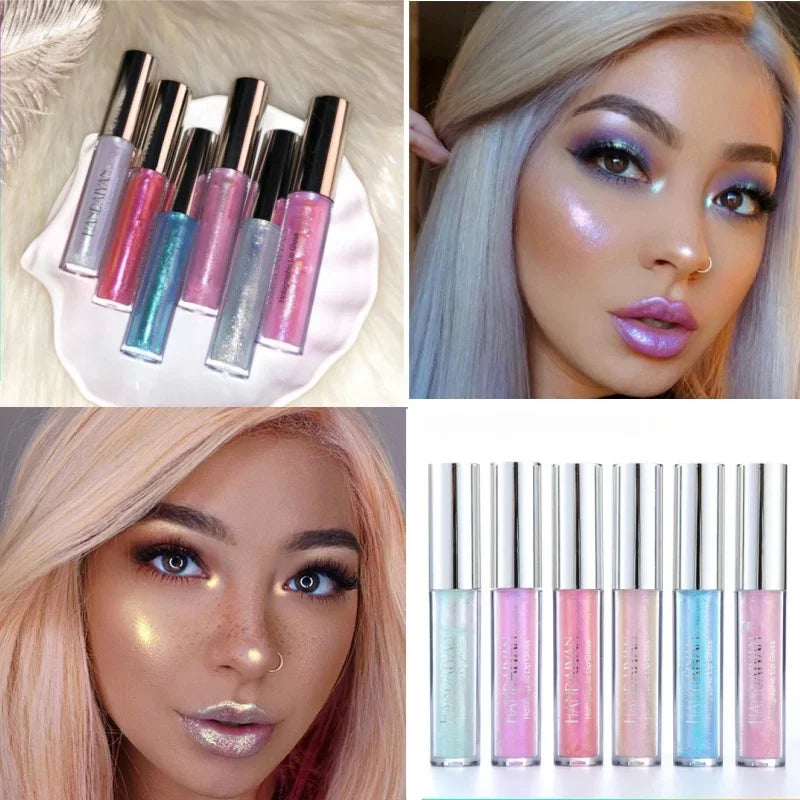 HANDAIYAN Best Seller Glitter Lip Gloss 6colors Moisturizing Mermaid Lip Glaze Waterproof Long Lasting Liquid Lip Stick