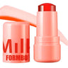 Milk Jelly Lipstick Blush Stick Moisturized Blusher Rouge Cream Shimmer Powder Blusher Stick Beauty Makeup for Women and Girls