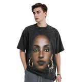 Retro Sades Singer Washed T Shirts Streetwear Hip Hop Novelty T-Shirt Tees Tops Men Women Cotton Harajuku Summer - Lootquake