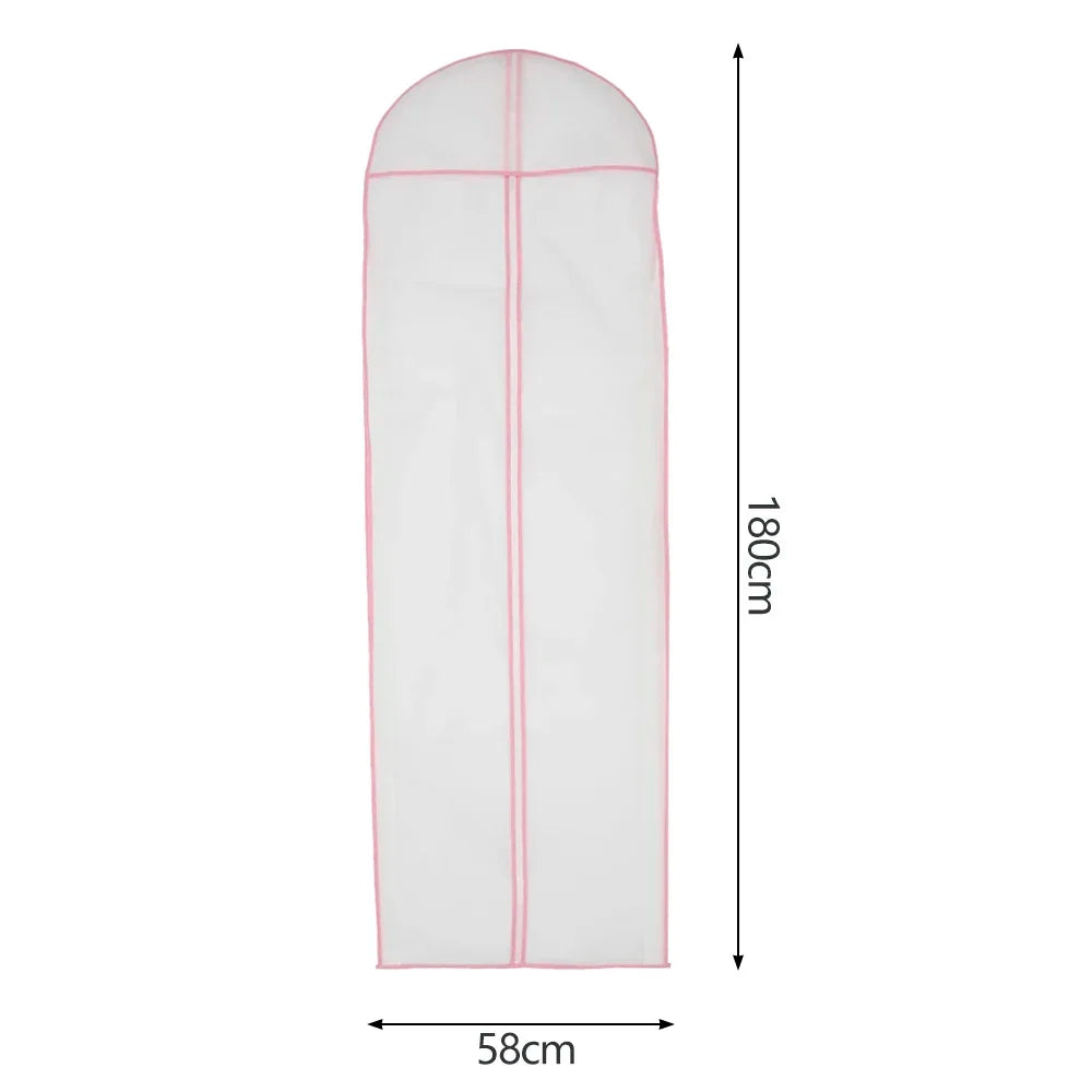 Funda protectora para vestido de novia, 1/2/5 unidades, 180 cm, para colgar ropa de novia, traje, abrigo, bolsa de almacenamiento para el hogar.