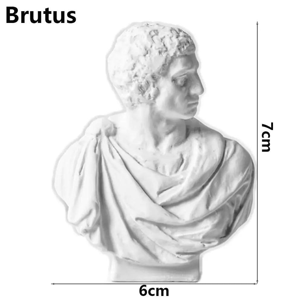 Miniature Desktop Ornament Home Decor Gypsum Portraits Greek Mythology Figurine Famous Sculpture Plaster Bust Statue