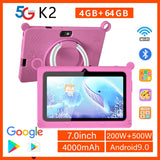 Tablette enfant BDF 7 pouces Google Learning Education Games Quad Core 4 Go RAM 64 Go ROM WiFi Bluetooth Double caméra