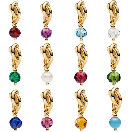 Unique 925 Sterling Silver Colorful Birthstone Eternity Round Dangle Charm Fit Original Bracelet Girls Birthday Jewelry Gift - Lootquake