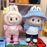 Labubu Clothing V1 V2 Labubu Baby Clothes Multi Color Versatile Short Sleeve Top Cute Cartoon Doll Clothes Children'S Gifts Toys