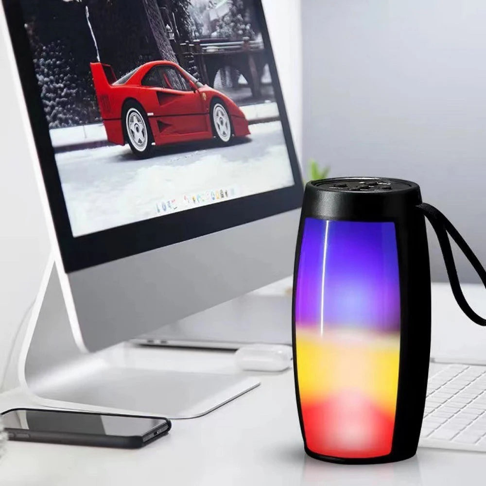 Enceinte Bluetooth portable sans fil 1500 mAh, éclairage LED RGB, caisson de basses extérieur, haut-parleur stéréo, volume élevé, pour la maison