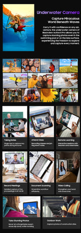 Tablette PC Blackview Active 8 Pro 16 Go 256 Go Batterie 22 000 mAh Android 13 Écran 2,4 K 10,36 pouces Caméra 16 Mpx + 48 Mpx Tablette robuste