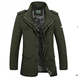 High Quality Men's Casual Jacket 6XL Male Windbreaker Oversized Cotton Classic Jackets Men Clothing Trench Coat A4F5806 - Lootquake