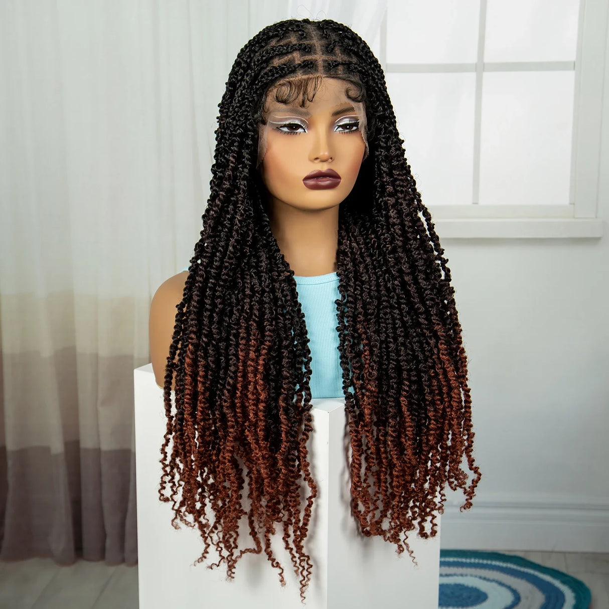 30" Twisted Braids Wig | HD Full Lace | Baby Hair | Long Braids