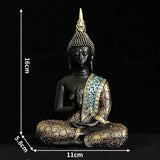 Estatua grande de Buda de Tailandia, escultura de Buda de resina verde hecha a mano, budismo hindú, fengshui, figura de meditación, decoración del hogar