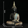 Estatua grande de Buda de Tailandia, escultura de Buda de resina verde hecha a mano, budismo hindú, fengshui, figura de meditación, decoración del hogar