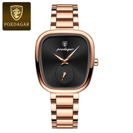POEDAGAR Luxury Watch for Woman Waterproof Stainless Steel Quartz Ladies Watch High Quality Women's Watches Elegant Female Clock - Lootquake