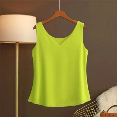 Original New Arrival 2024 Summer Fashion Brand Sleeveless Top Women's Chiffon Shirt Loose Plus Size Show Clothing Shirt Blouse - Lootquake