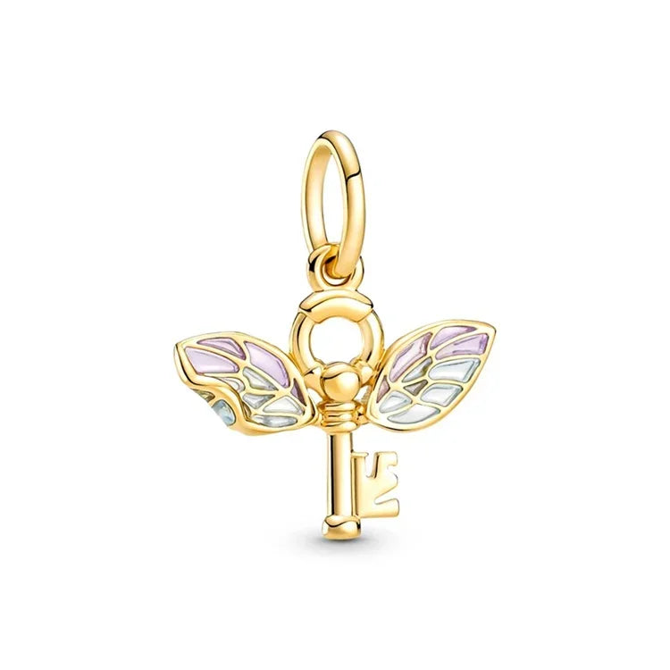 MINISO Charms de plata de ley 925 para pulseras originales de Harry Potter de 3 mm, colgantes para mujer, joyería DIY, regalos