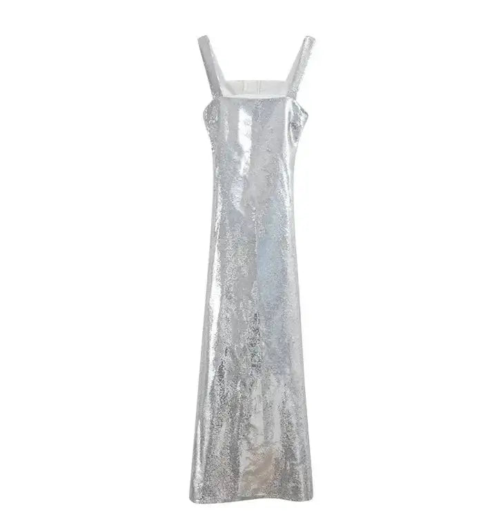 Women's Dresses Fashion Summer Suspender Backless Glitter Long Dress for Women - Lootquake
