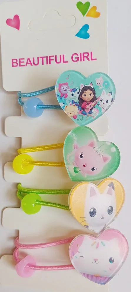 Four Types of Hair Clips Gabby Dollhouses Girl Cute Hairpin Funny Anime Cartoon Kawaii Hair Accessories Children's Birthday Gift - Lootquake