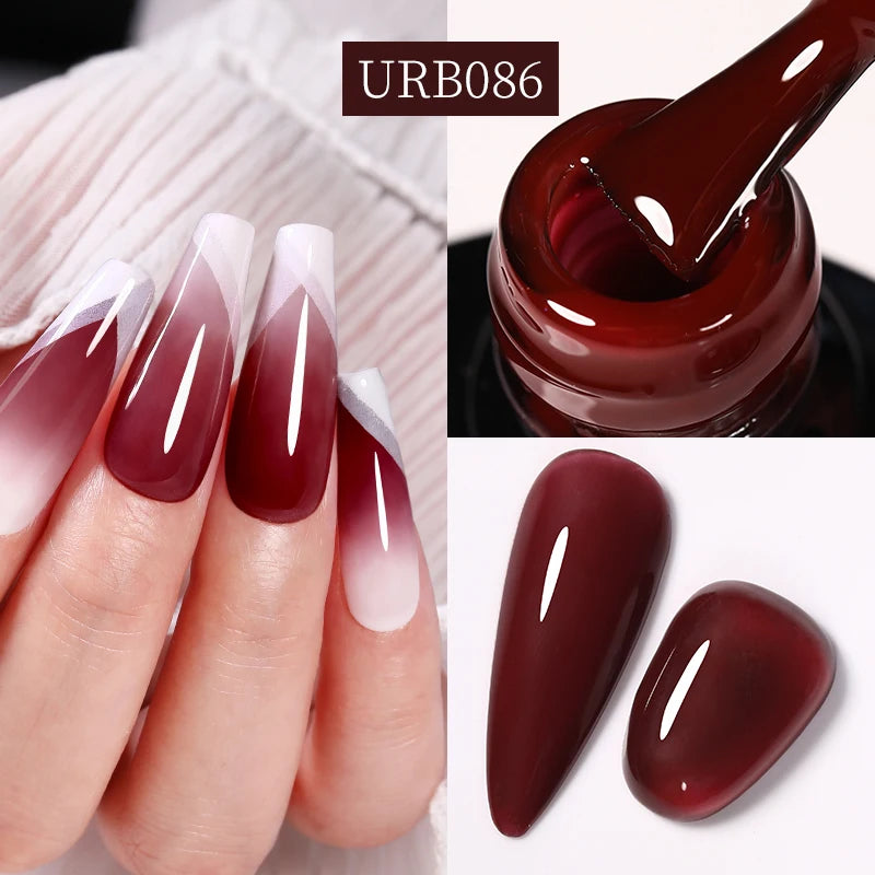 UR SUGAR Blue Color Rubber Base Gel Nail Polish Gold Glitter Base Gel Top Coat Soak Off UV LED Gel Nail Art Varnish Manicure