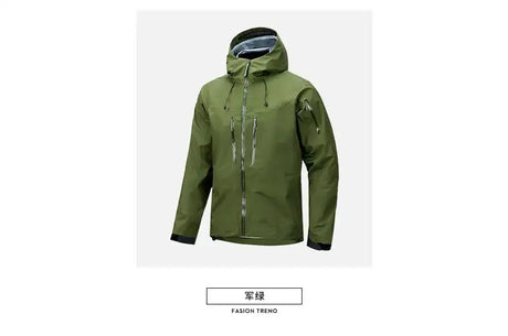 Jacket Men's Sports Casual Soft-shell Zipper Pocket Water Repellent Windbreaker New Autumn Functional Camping Hooded Raincoat - Lootquake