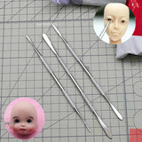 Clay Sculpture Double Head Eye Cutter/Handmade DIY Stone Sculpture Polymer Clay Spatula Carving Stainless Steel Tool Scraper