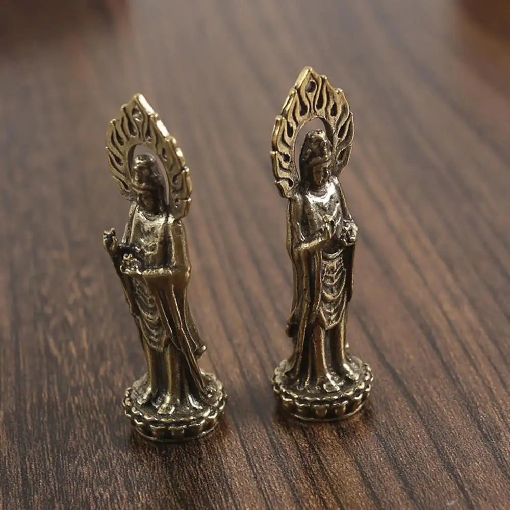 Kwan Yin Statues Buddha Figurine Craft 2.4 Inch Buddhist Avalokiteshvara Statue Chinese Feng Shui Sculpture Crafts Figurine