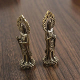 Kwan Yin Statues Buddha Figurine Craft 2.4 Inch Buddhist Avalokiteshvara Statue Chinese Feng Shui Sculpture Crafts Figurine