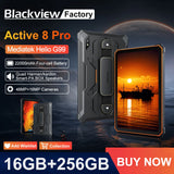 Tablette PC Blackview Active 8 Pro 16 Go 256 Go Batterie 22 000 mAh Android 13 Écran 2,4 K 10,36 pouces Caméra 16 Mpx + 48 Mpx Tablette robuste