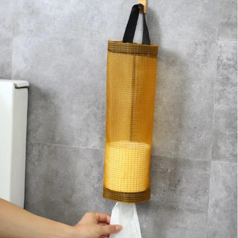 Garbage Bag Storage Kitchen Garbage Organizer Plastic Bag Holder Organizing Hanging Garbage Collection Storage Bags Home Gadgets